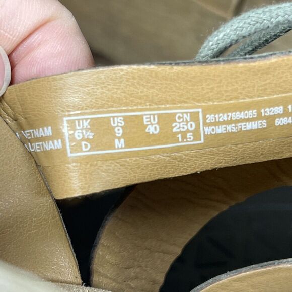 Clarks Cushion Helio Mindin Women's Size 9 M Lace Cork Taupe Wedge Sandal Heels - Picture 10 of 10